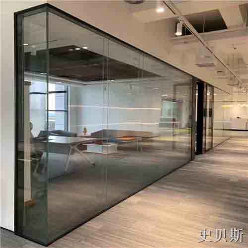 韩城双层12mm全景玻璃隔断墙结构图